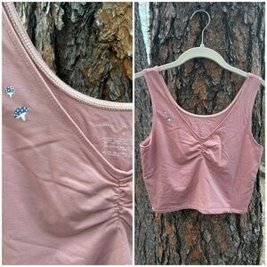 Purusha People NEW "Rosy Mushy Gather Top" Size Medium